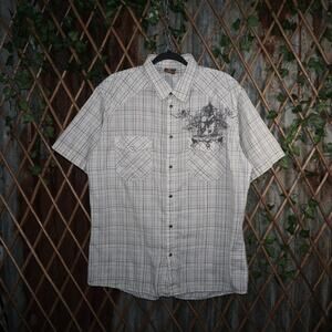 XL - Vintage Y2K American Vintage Shirts button plaid grunge